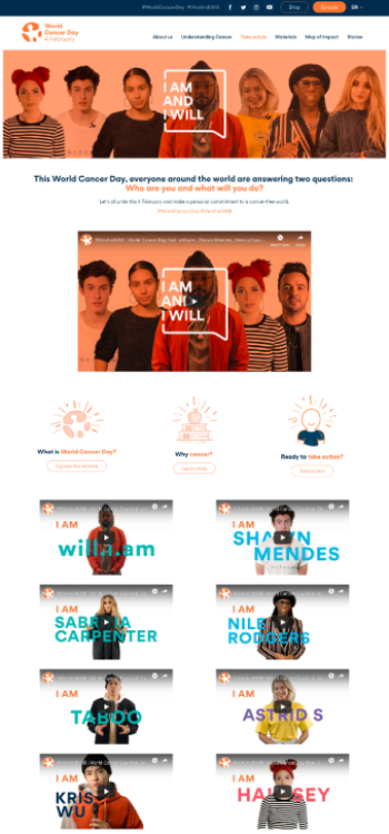 Campaign landing page