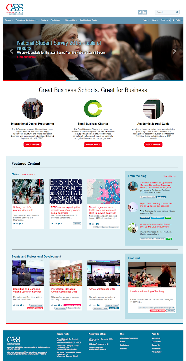 Website homepage