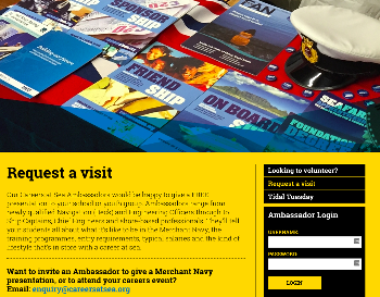 Webpage screen shot - request a visit