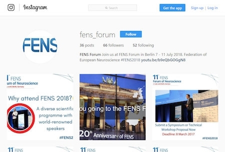 FENS Instagram page