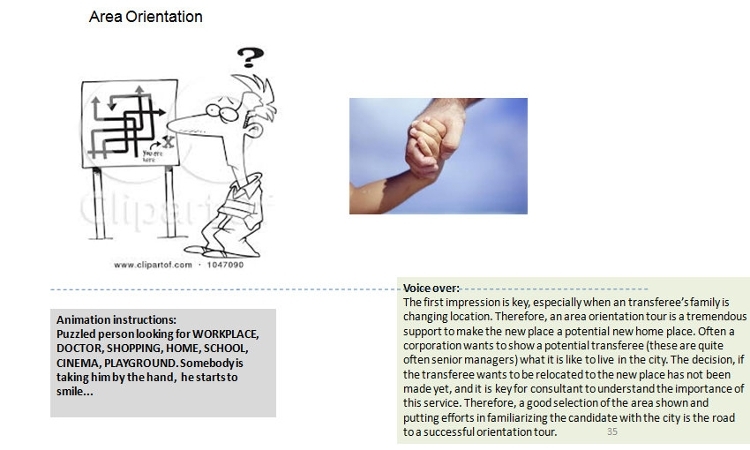 Storyboard – example of content design